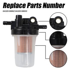 1Pc Fuel Filter Assembly Complete Diesel Gasoline for Kubota 6A320-58862
