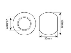 Lower Link Ball Cat 2/2 1-1/8″ ID 2-1/4″ OD 1018 Steel for Ford Tractors