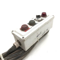 Industrial 2-Push Button, 1-Dial Control Switch Panel w 10-Pin Connection