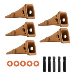 Bucket Teeth for Caterpillar J200 Series 1U3202 8E6208 5PCS Steel w/ Kit
