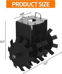 Disc Harrow 2 Pack, Heavy Duty Cut Disc Plow, ATV/UTV Disc Harrow Plow Scraper