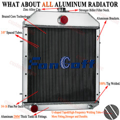 3 Row Radiator For Case 1845 1845B 1845S 480D 480LL 580D 580SD 586D 584D 585D US