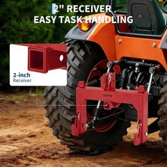 3 Point Quick Hitch w/ 2″ Hitch Receiver Category 1 Tractor Quick Attach 3000lbs