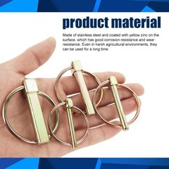 4-Piece Heavy Duty Lynch Pin Assortment Kit, 3/16 Inch Round Lock Size: 4.5*36