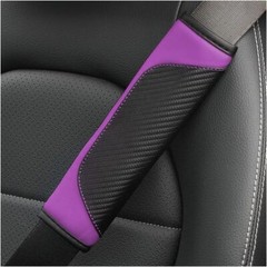2PCS Car Seat Belt Cover, Carbon Fiber Safety Seatbelt Shoulder Strap Covers