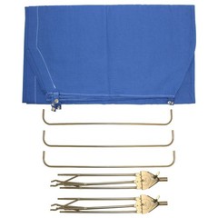 3-Bow Tractor Canopy with Frame Fender Mount 48″ – Blue