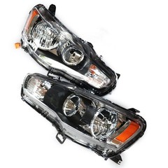 Halogen Headlights Assembly 2008-2017 Mitsubishi Lancer EVO Driver Passenger