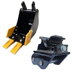 200mm Bucket & Quick Hitch, For 0.8-2Ton Mini Excavators, Free Shipping