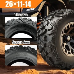 Set of 2 26×11-14 ATV UTV All Terrain Tires 6-Ply Tubeless Mud Sand Off-Road