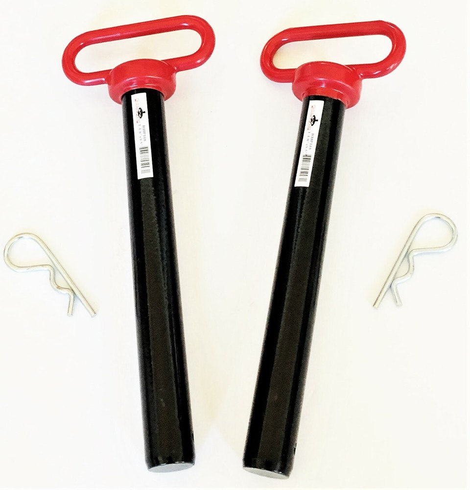 2 GOLIATH INDUSTRIAL RED 1-1/8″ X 8-1/2″ TRACTOR HITCH PINS WAGON TRAILER RHP118