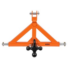 VEVOR 3 Point Trailer Hitch 2″ Receiver Tow Drawbar Category 1 Tractor 3 Balls