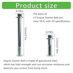 Engine Starter Bolts Kit – Long Short Compatible with Camaro Corve Style: 3Pcs