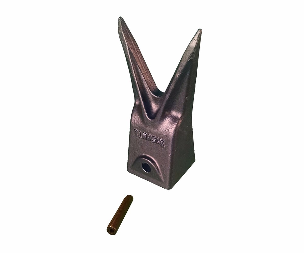 1 – Hensley Style Twin Tiger Bucket Rock Tooth w Roll Pin – X156WTL , P156