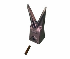 1 – Hensley Style Twin Tiger Bucket Rock Tooth w Roll Pin – X156WTL , P156