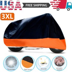 3XL Motorcycle Bike Bicycle Cover Outdoor Rain Dust Large Waterproof For Harley