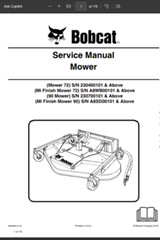 BOBCAT 72″ 90″ MM66 MM54 MOWER SERVICE REPAIR MANUAL 6902088 6986907 6904729