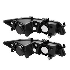Set of (2) Headlights Halogen Factory Black Clear for 2004-2008 Acura TSX