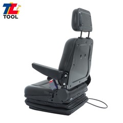 Forklift Tractor Seat Suspension Adjustable Backrest Armrest Safety Belt