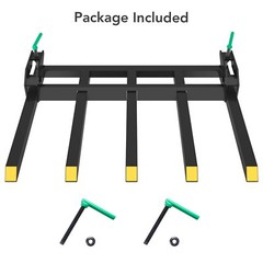 48/60″ Clamp On Debris Forks to Bucket 2500 lbs Heavy Duty Clamp-On Pallet Fork