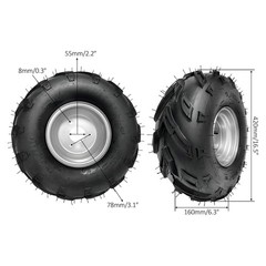 2Pk 16×8-7 ATV Wheel Knuckle Hub 3x78mm Kazuma Taotao Roketa 110cc 125cc TK052