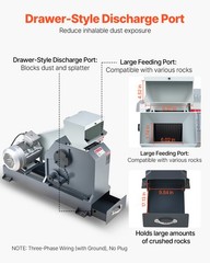 VEVOR Jaw Crusher 7.87 x 9.65 inch Feed Size Stone Rock Crushing Machine 220V