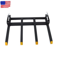 42″ Universal 2500lbs Clamp on Heavy Debris Fork For Tractor Skid Steer Buckets