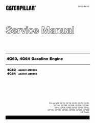 Caterpillar 4G63 4G64 Gasoline Engine Service Manual 99729-84120