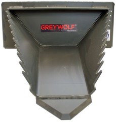 GreyWolf Mini Skid Steer Stump Bucket – 24″ Wide – Made in USA