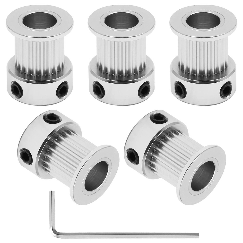 PHITUODA 5pcs GT2 Pulley 20 Teeth 8mm Bore Fit 10mm Belt 20