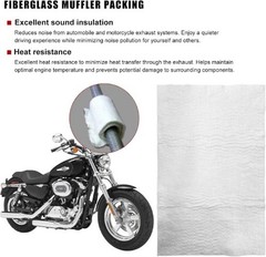 Muffler Mat, Motorcycle Fiberglass Exhaust Muffler Color: 13.8×9.8×0.3 inches