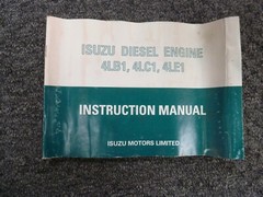 Isuzu 4LB1 4LC1 4LE1 Diesel Engine Owner Operator Instruction Manual