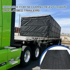 20 x 16 ft Lightweight Steel Flatbed Tarp 14 Ounce PVC-Coated Polyester…