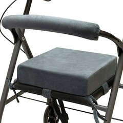 Walker Seat Cushion for Seniors, Memory Foam Rollator and Backrest Gray