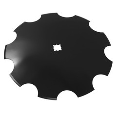 1 pcs 18″ Disc Harrow Blade 3.5mm 9-Gauge Notched For 1″ OR 1-1/8″ Square Axle