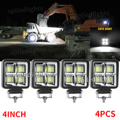 4x 4” LED Head Lamp fit Caterpillar Skid Steers Excavator Forklift Light Loader