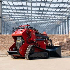 2645lbs Tracked Mini Skid Steer Loader 3-Pumps Dual Level Operation 23HP Engine