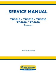 New Holland TD5010, TD5020, TD5030, TD5040, TD5050 Tractor Service Manual Repair
