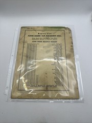 Original 1941 John Deere 10A Hammer Mill Directions & Repair List Manual 3-C