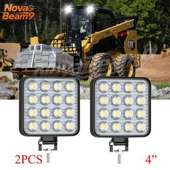 2PCS 4″ Square LED WORK LIGHT fit CAT Skid Steer 289D3 277D 289D 226D 249D 297D2
