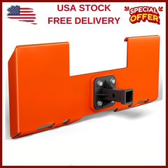 ⭐3/8″Thick Skid Steer Mount Plate Quick Attach W/2″ Removable Hitch Receiver,NEW
