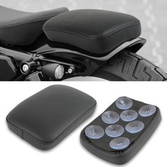DREAMIZER Black Pillion Passenger Pad Seat Universal Motorcycle Solo Seat Rear