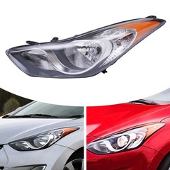 2011-2013 Hyundai Elantra Left Halogen Chrome Headlight Assembly 92101-3Y000