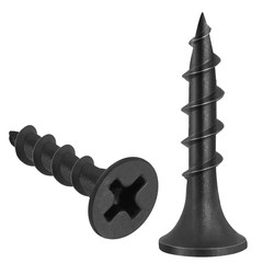 290Pcs #6 × 3/4 Inch Drywall Screws, Black Wood Screws, Coarse Thread Sheetrock