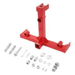 3 Pt Gooseneck Ball Hitch Adapter 2″ Receiver Trailer Drawbar For Cat1 tractors
