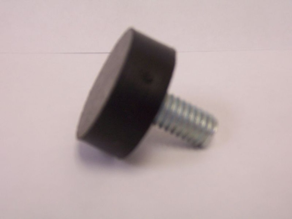 5/16-18 THREADED RUBBER BUMPER – 1″ DIAMETER BY 3/8″ THICK WITH 1/2″ LONG STUD