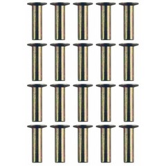 Rivet Package, .671″ Brass Plated, (Pkg. of 20) Fits John Deere Replaces D2593