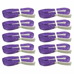 Pack 2,4,6,10, 1 Ton (1”) x 9.8 feet Polyester Webbing Sling, Double Ply Slings