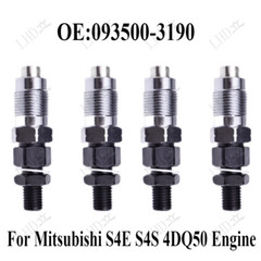 4 Pcs Fuel Injector 093500-3190 For Mitsubishi S4E S4S 4DQ50 Engine: