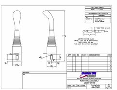Cable Control Joystick, for Remote Hydraulic Valves, Dual Axis, 64-00011