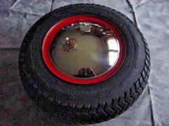 PAIR NEW 8″ BABY MOON CHROME HUB CAPS, CASE GARDEN TRACTOR